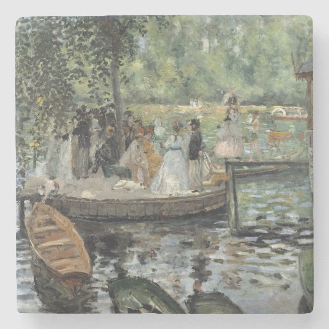 Grenouillere Renoir Impressionist Painting Art Stone Coaster (Front)