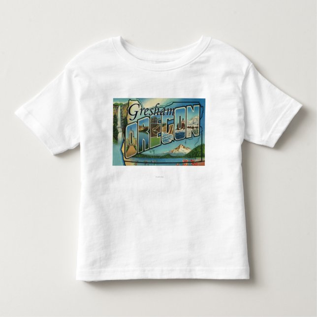 Gresham, Oregon - Large Letter Scenes Toddler T-Shirt (Front)
