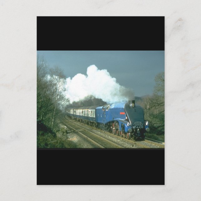 Gresley A4 Sir Nigel Gresley works_Steam Trains Postcard (Front)