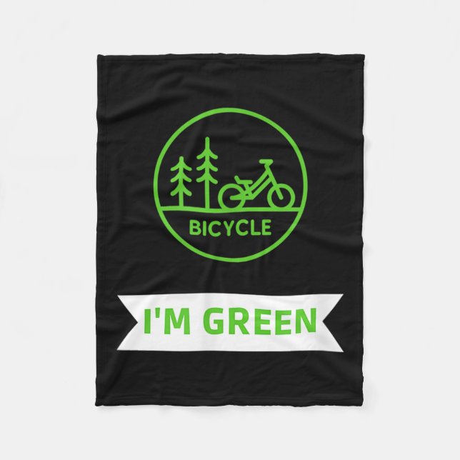 Greta Bicycel Nature Protection Environmental Prot Fleece Blanket (Front)