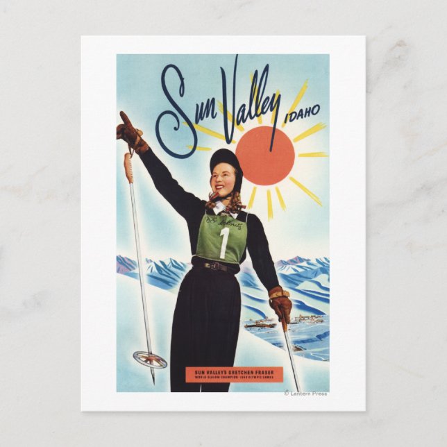 Gretchen Fraser Advertisement Poster Postcard (Front)