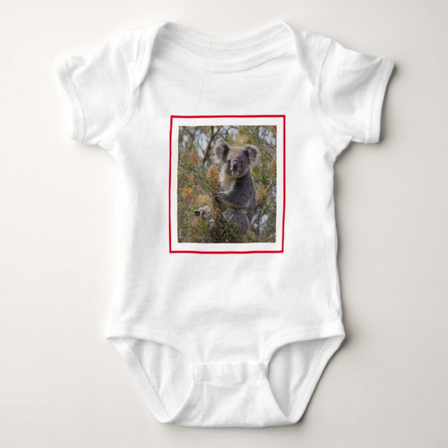Grevillea Koala Bear, Baby Bodysuit (Front)