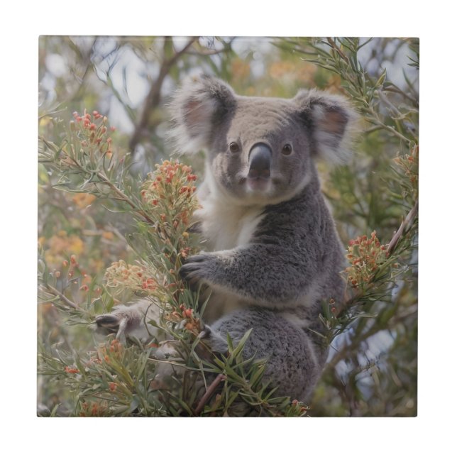 Grevillea Koala Bear, Ceramic Tile (Front)