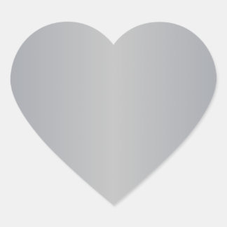 Grey 1 - Silver and Roman Silver Gradient Heart Sticker