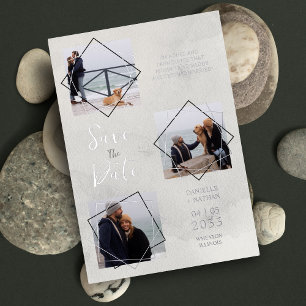 Grey 3 Multi Photos Collage Pet Dog Wedding idea