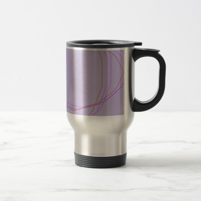 grey 8297 abstract art DESIGN BY YAEI Travel Mug (Right)