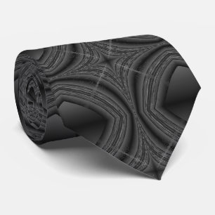 Grey abstract diamond tie