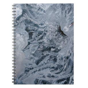 Grey abstract painting notebook