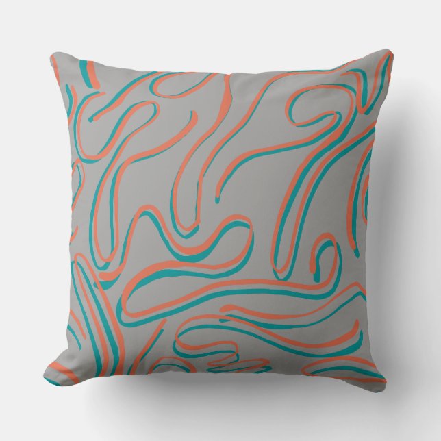 Grey Abstract Seamless Pattern  Cushion (Front)