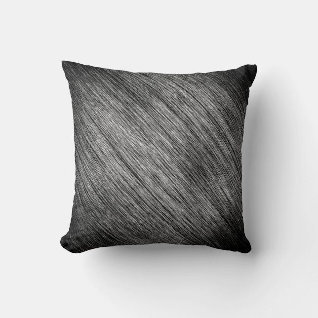 Grey Abstract Throw Pillow (Front)