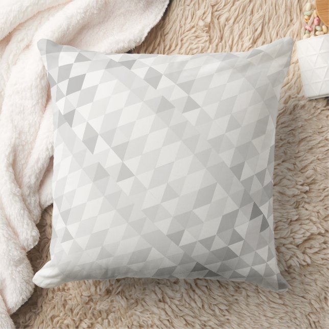 Grey Abstract Triangle Pattern Cushion (Blanket)