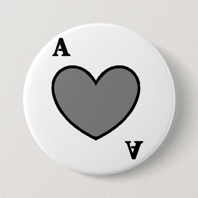 Grey Ace 7.5 Cm Round Badge (Front)