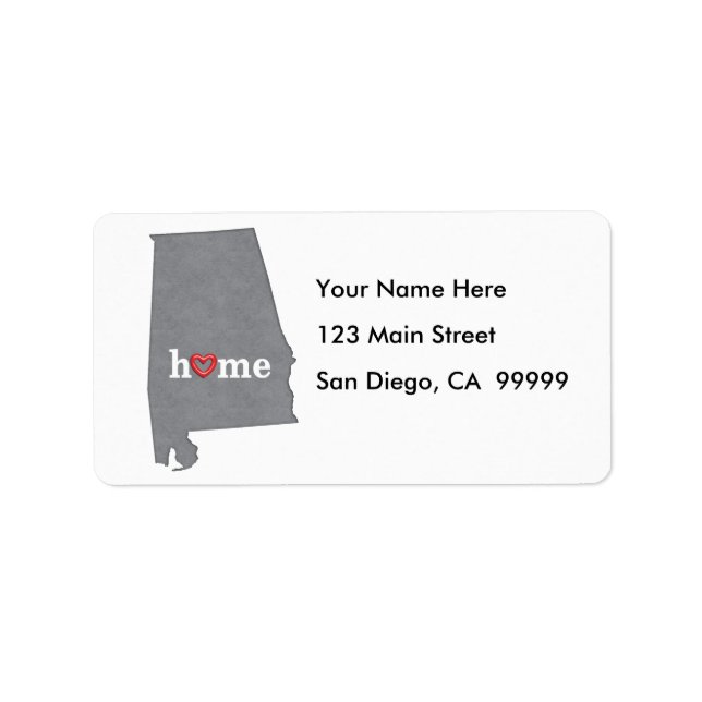 Grey ALABAMA Home & Open Heart Label (Front)