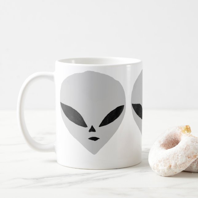 Grey Alien Coffee Mug (With Donut)