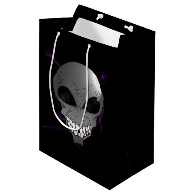 Grey alien Custom Gift Bag (Front Angled)