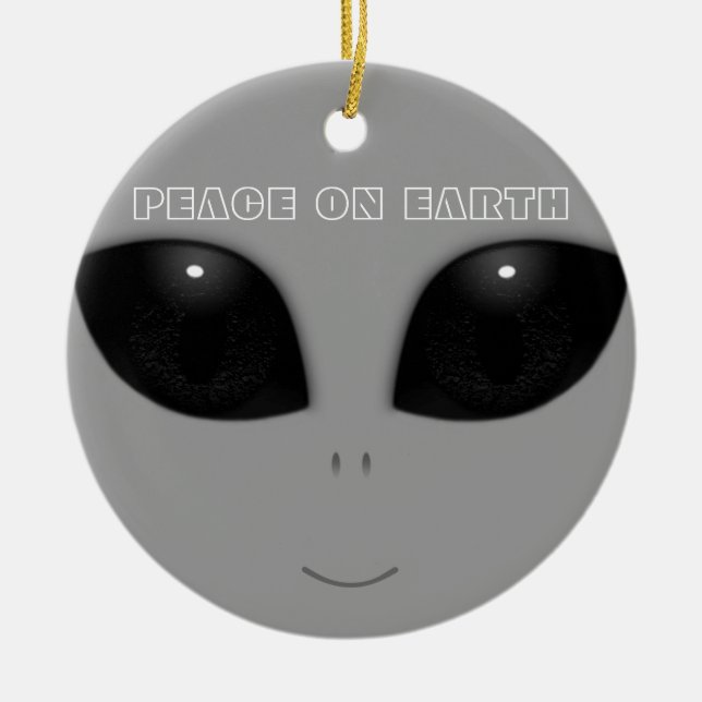 Grey-Alien Eyes Christmas ornament (Front)