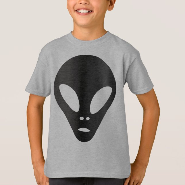 Grey Alien Face - The Greys T-Shirt (Front)