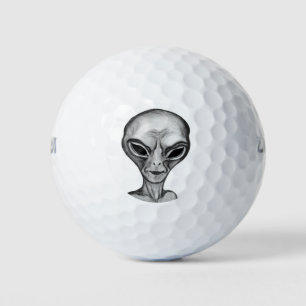 Grey Alien Golf Balls