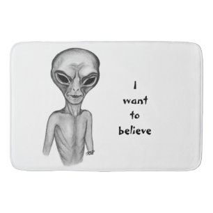 Grey Alien , I want to believe Bath Mat