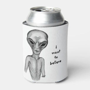 Grey Alien , I want to believe Can Cooler