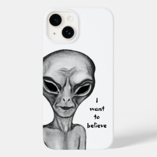 Grey Alien , I want to believe Case-Mate iPhone 14 Case