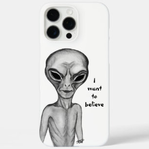 Grey Alien , I want to believe iPhone 16 Pro Max Case