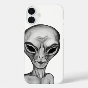 Grey Alien , I want to believe iPhone 16 Plus Case