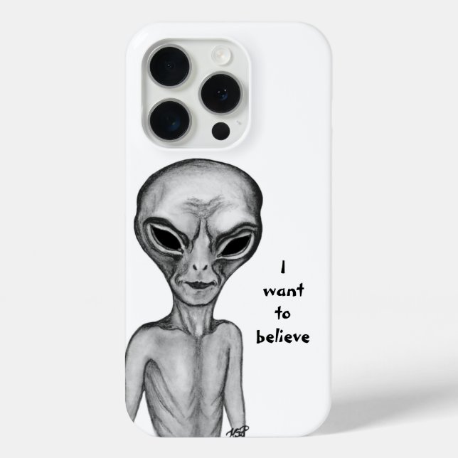 Grey Alien , I want to believe Case-Mate iPhone Case (Back)