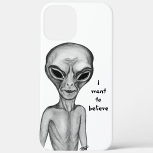 Grey Alien , I want to believe iPhone 12 Pro Max Case