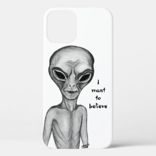 Grey Alien , I want to believe iPhone 12 Pro Case