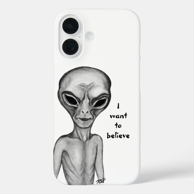 Grey Alien , I want to believe Case-Mate iPhone Case (Back)