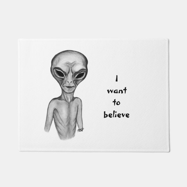 Grey Alien , I want to believe Doormat (Front)