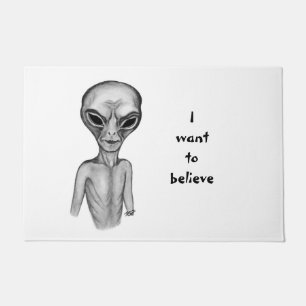 Grey Alien , I want to believe Doormat