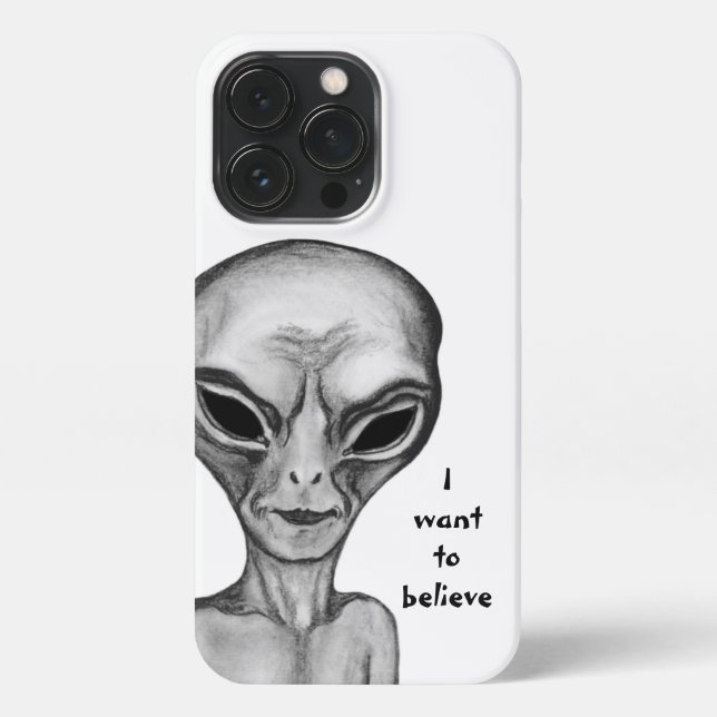Grey Alien , I want to believe iPhone Case (Back)