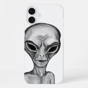 Grey Alien , I want to believe iPhone 16 Plus Case