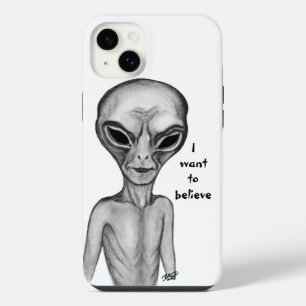 Grey Alien , I want to believe iPhone 14 Plus Case