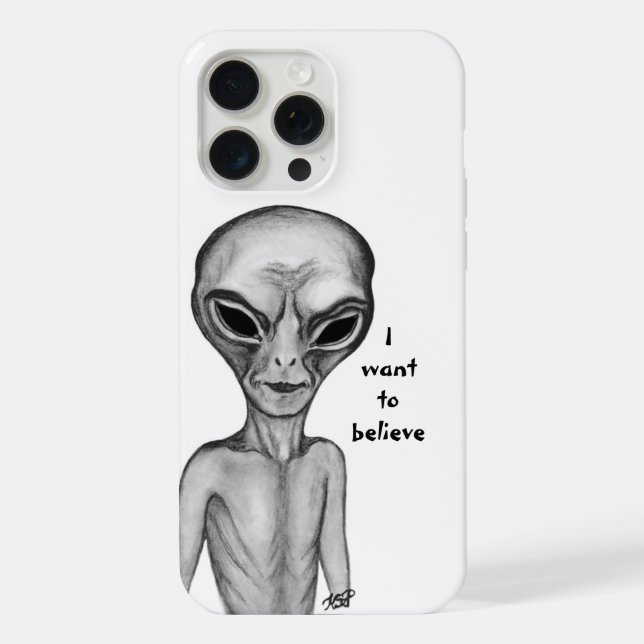 Grey Alien , I want to believe iPhone Case (Back)