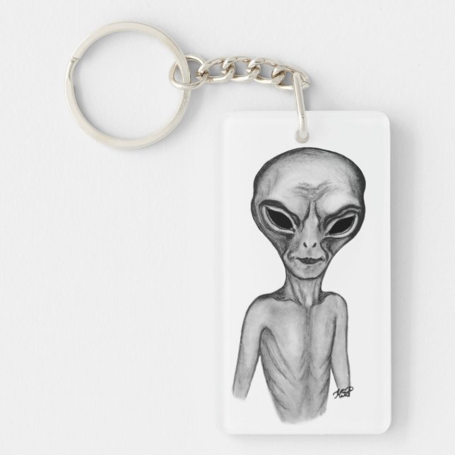 Grey Alien , I want to believe Key Ring (Front)