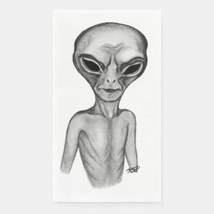 Grey Alien , I want to believe Napkin