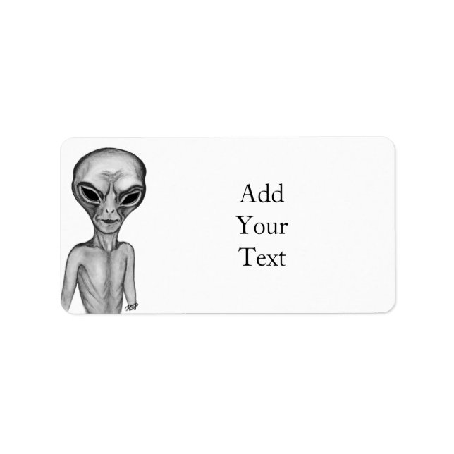 Grey Alien Label (Front)