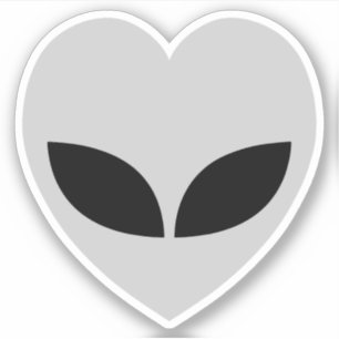 Grey Alien Love Heart