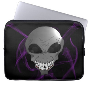 Grey alien Neoprene Laptop Sleeve