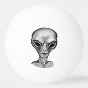 Grey Alien Ping Pong Ball