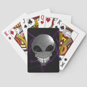 Grey alien Poker Playing Cards
