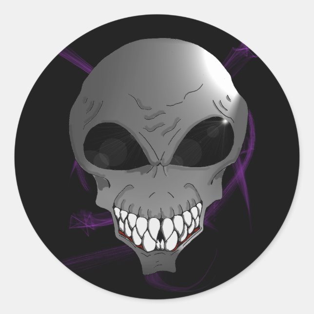 Grey alien sticker sheet (Front)