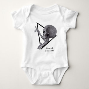 Grey Alien, the truth is out there Baby Bodysuit