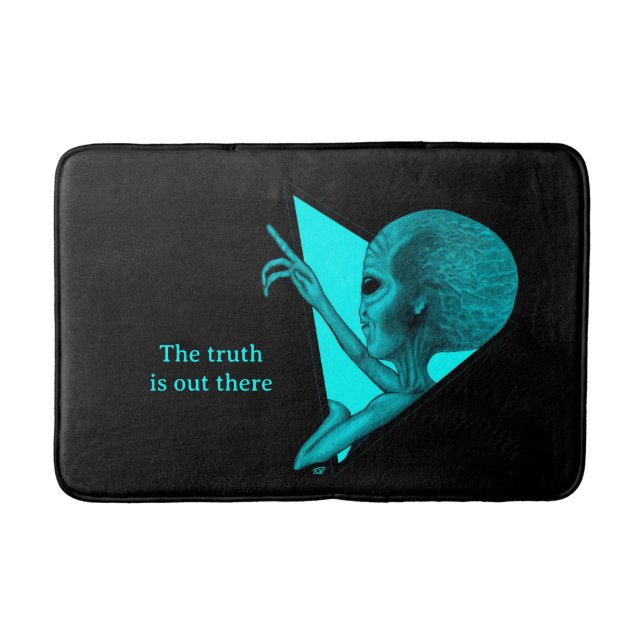 Grey Alien, the truth is out there Bath Mat (Front)