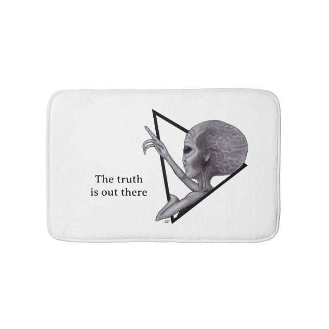 Grey Alien, the truth is out there Bath Mat (Front)