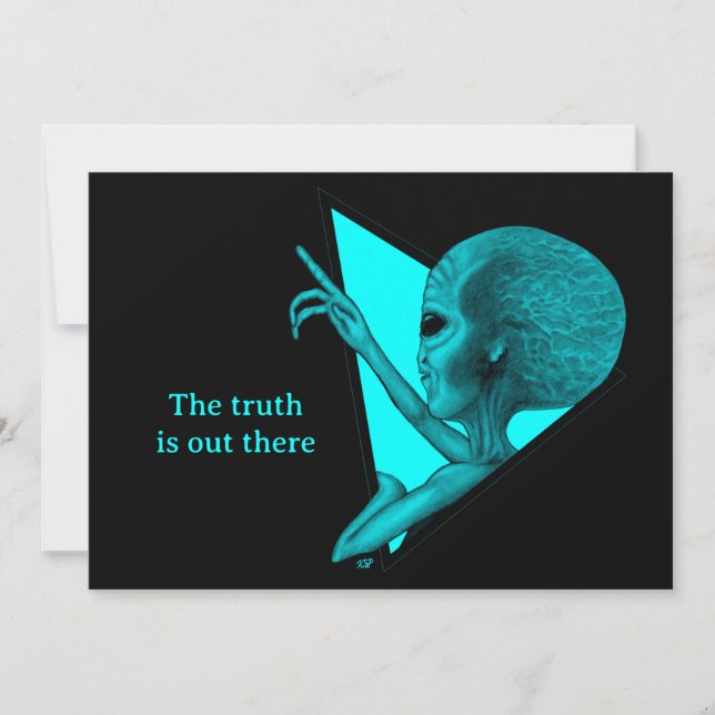 Grey Alien, the truth is out there Card (Front)