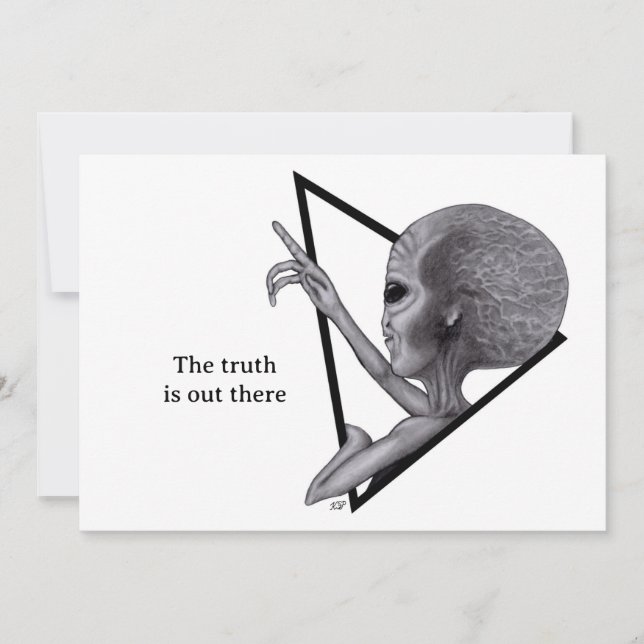 Grey Alien, the truth is out there Card (Front)